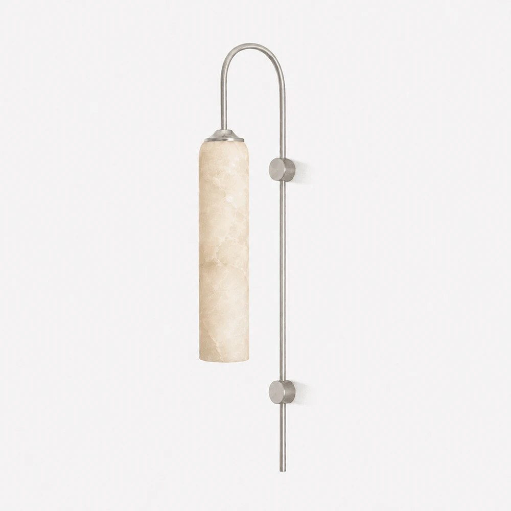 Alabaster Cylinder Tube Wall Sconce