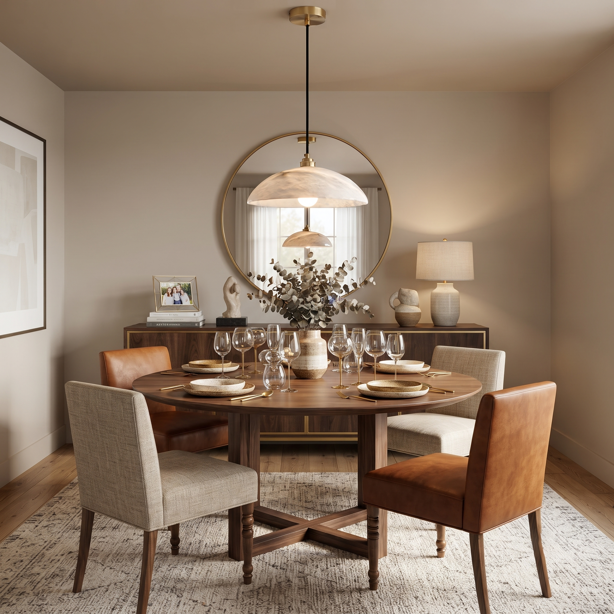 Alabaster Dome Pendant Lamp