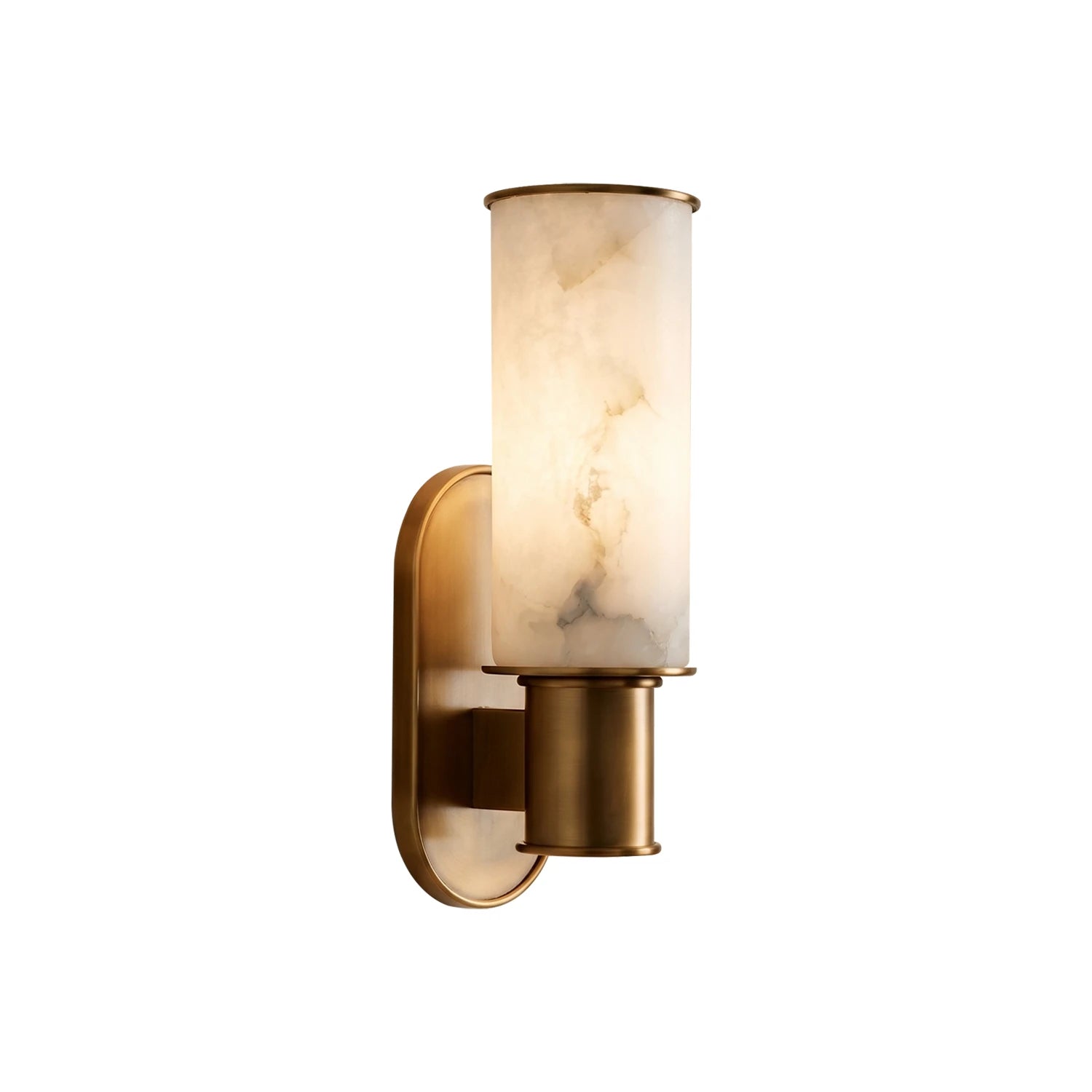 Alabaster Dualis Cylindrical Wall Sconce