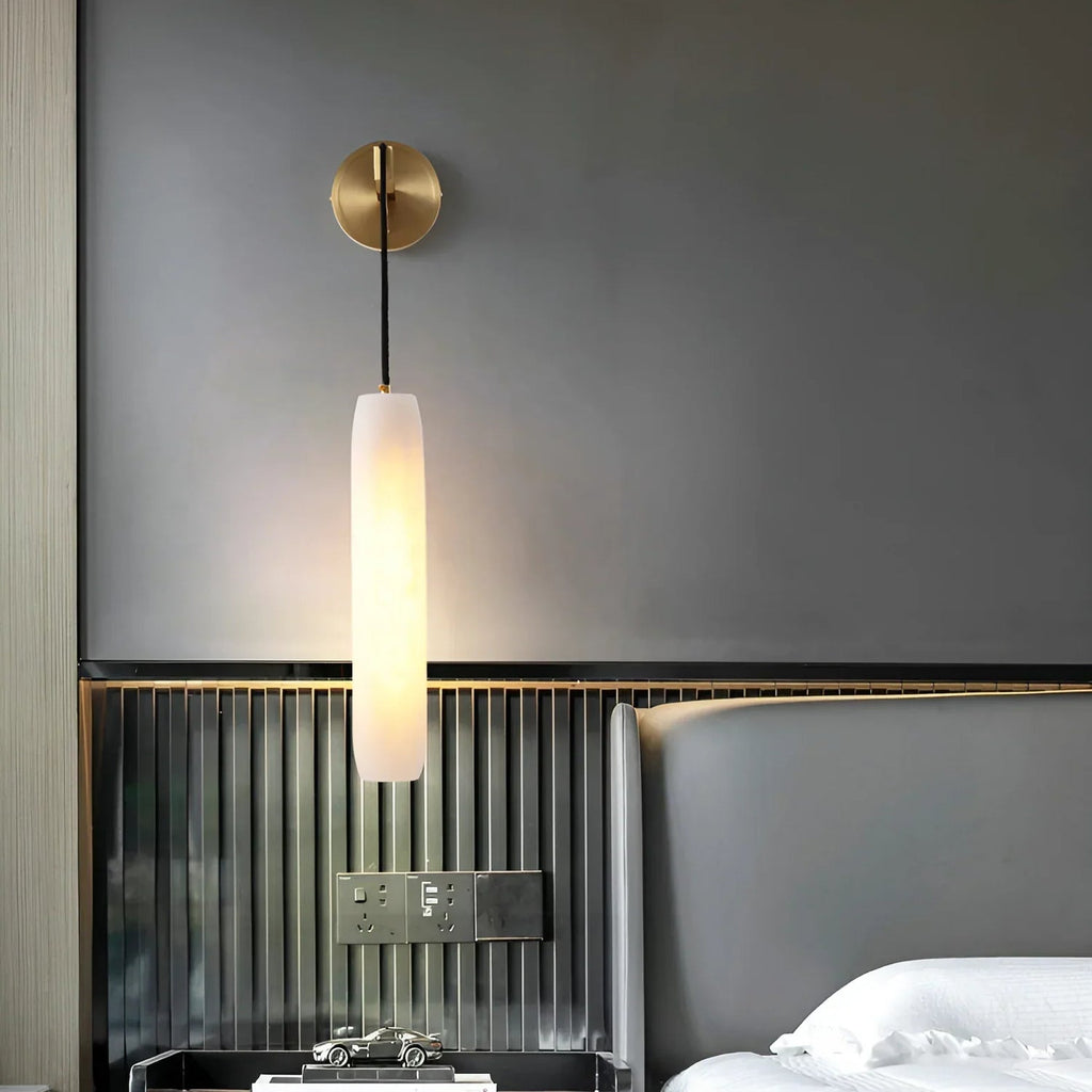 Alabaster Flute Wall Lamp