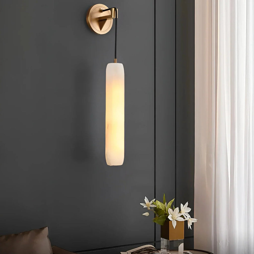 Alabaster Flute Wall Lamp