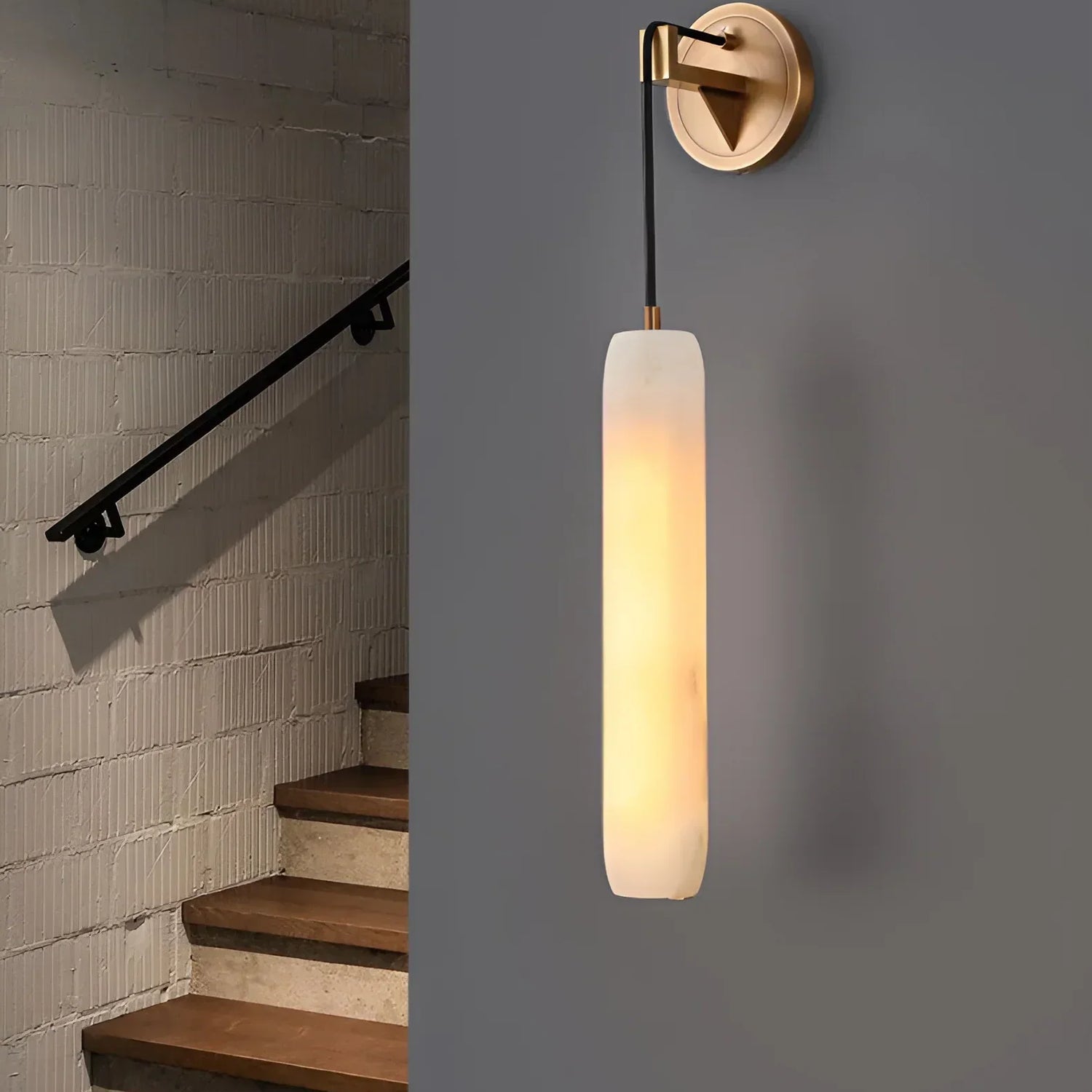Alabaster Flute Wall Lamp