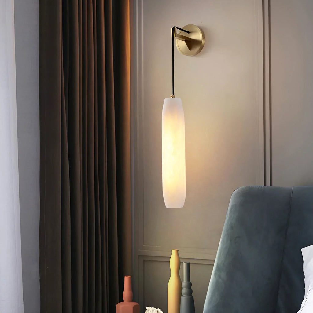 Alabaster Flute Wall Lamp