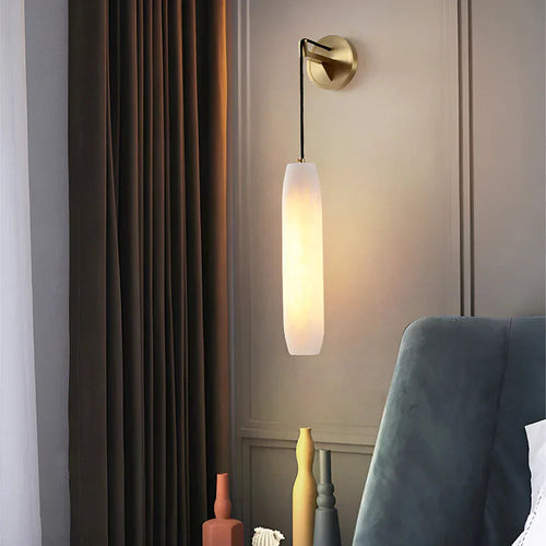 Alabaster Flute Wall Lamp