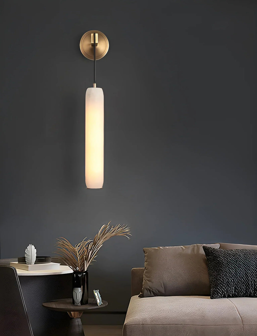 Alabaster Flute Wall Lamp