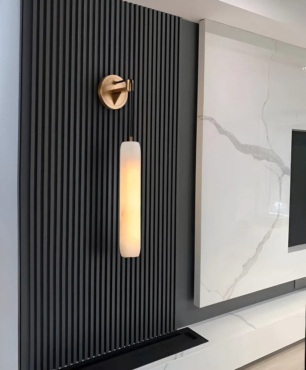Alabaster Flute Wall Lamp