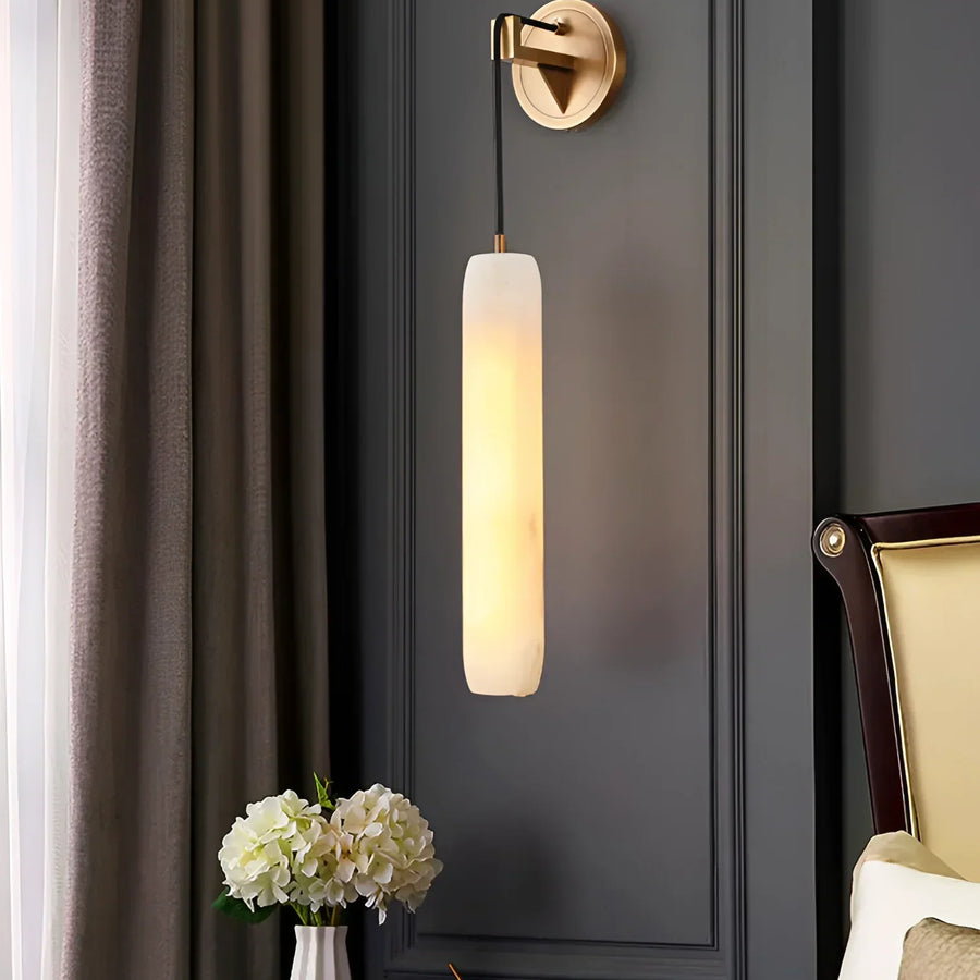 Alabaster Flute Wall Lamp