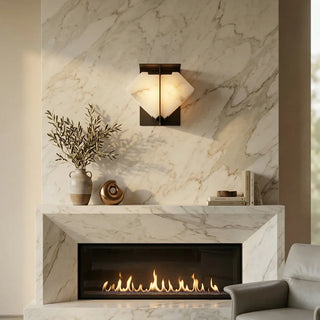 Alabaster Folded Wall Sconce