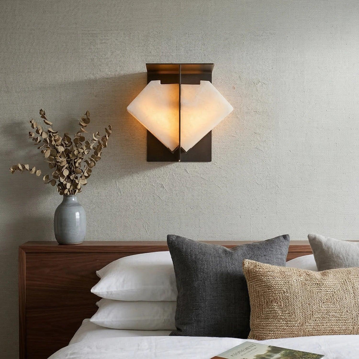 Alabaster Folded Wall Sconce