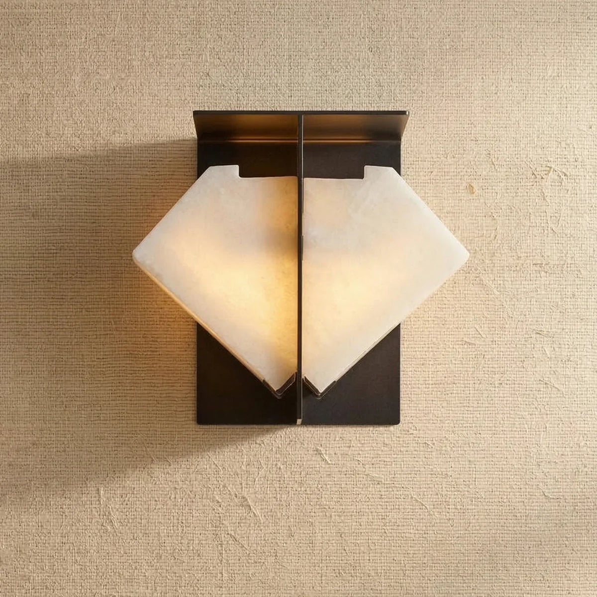 Alabaster Folded Wall Sconce