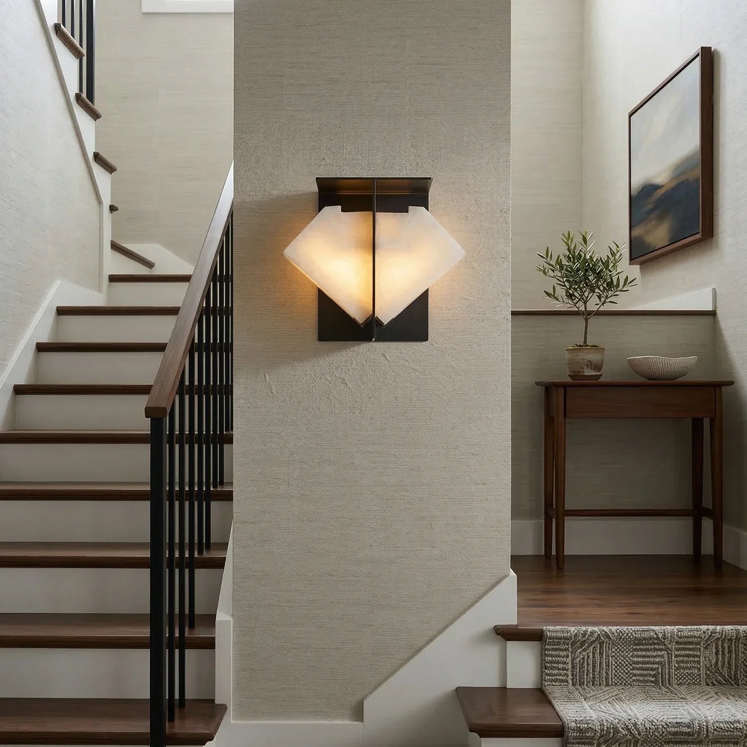 Alabaster Folded Wall Sconce