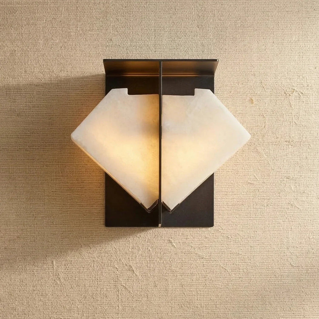 Alabaster Folded Wall Sconce