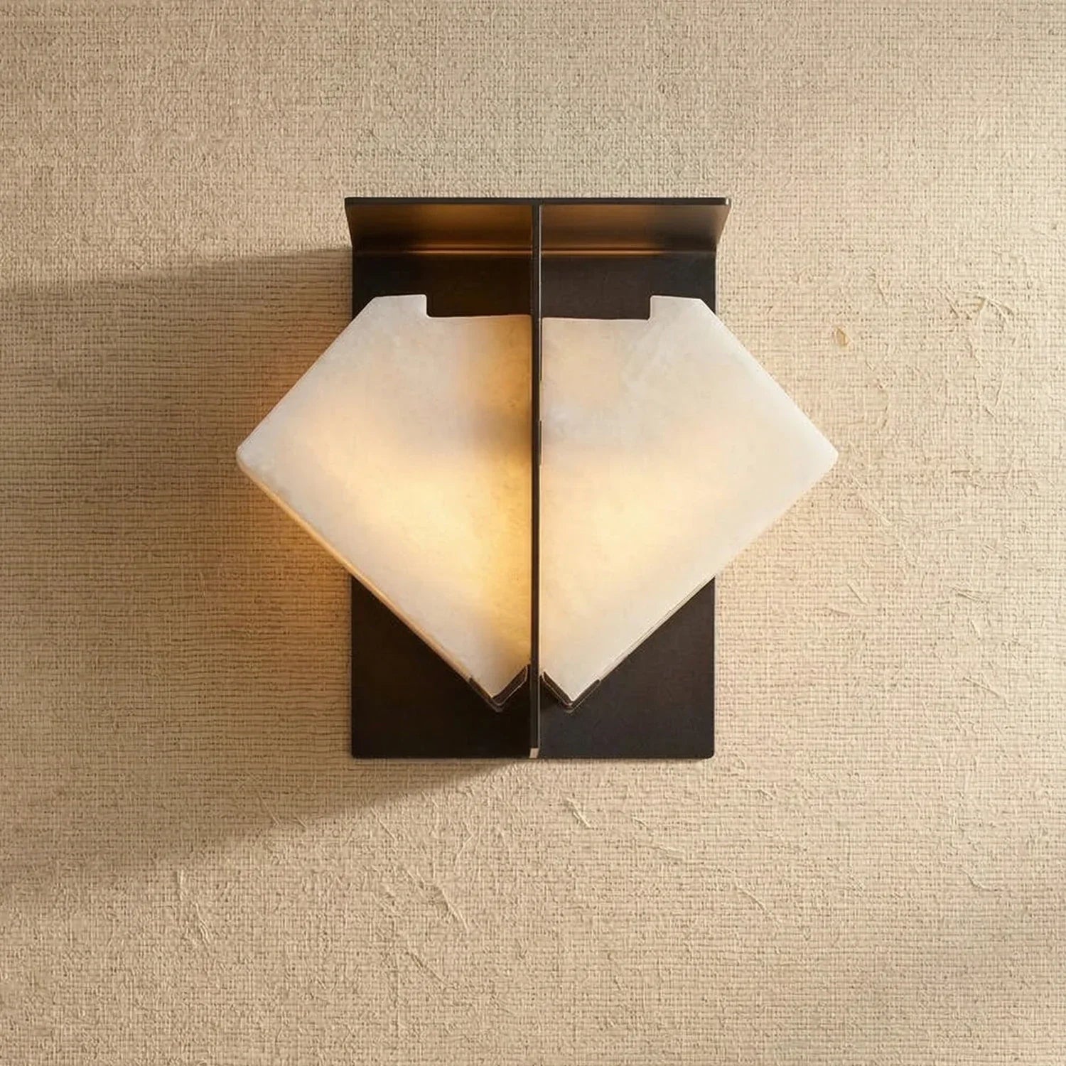 Alabaster Folded Wall Sconce