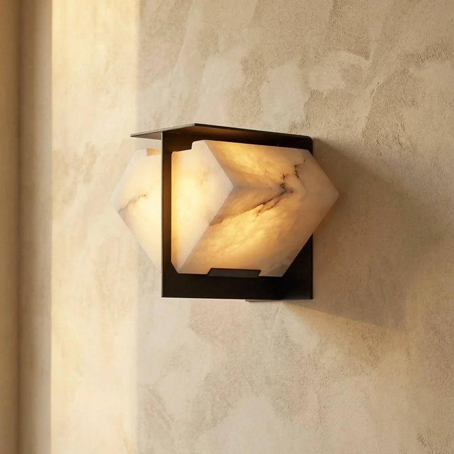Alabaster Folded Wall Sconce