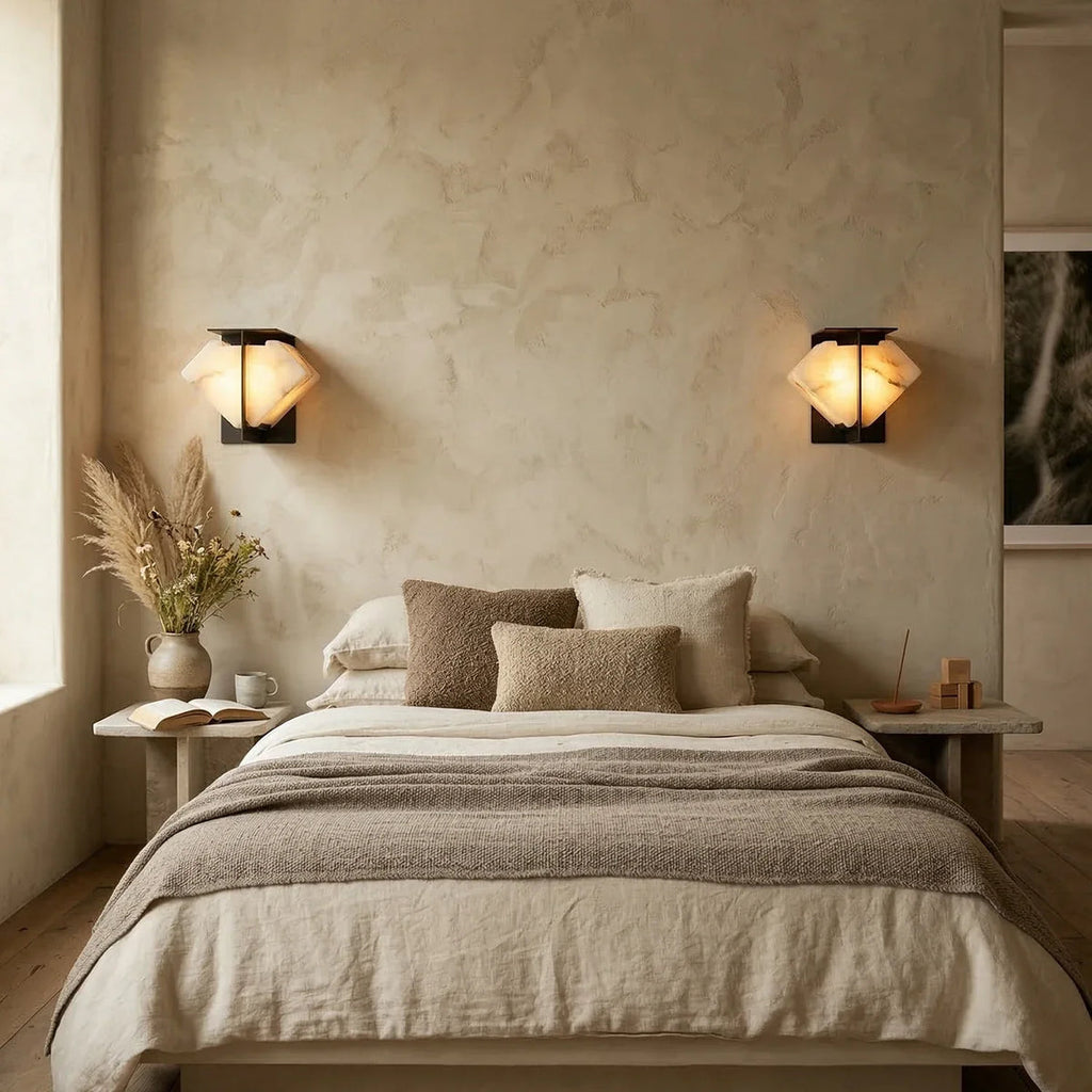 Alabaster Folded Wall Sconce