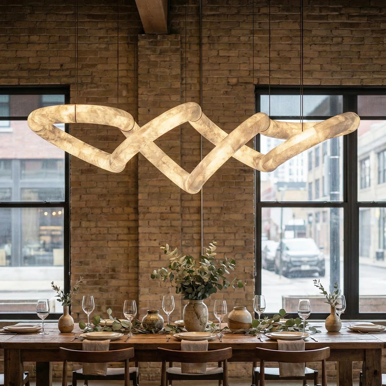 Alabaster Infinity Chandelier