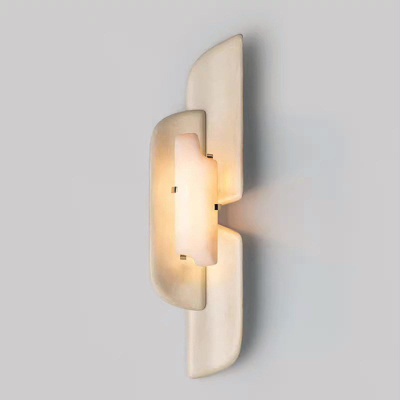 Alabaster Layered Wall Sconce
