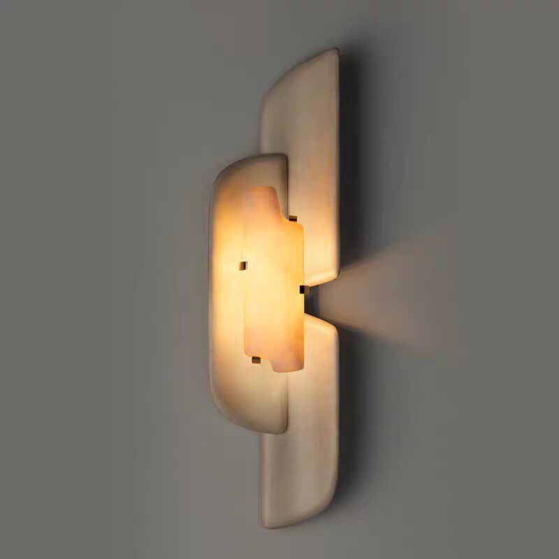 Alabaster Layered Wall Sconce