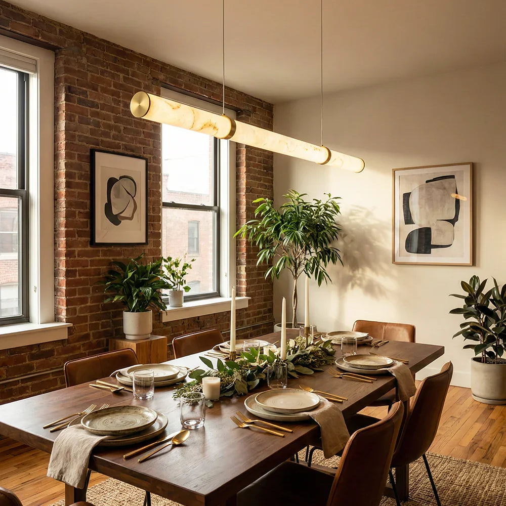 Alabaster Linear Pendant Light