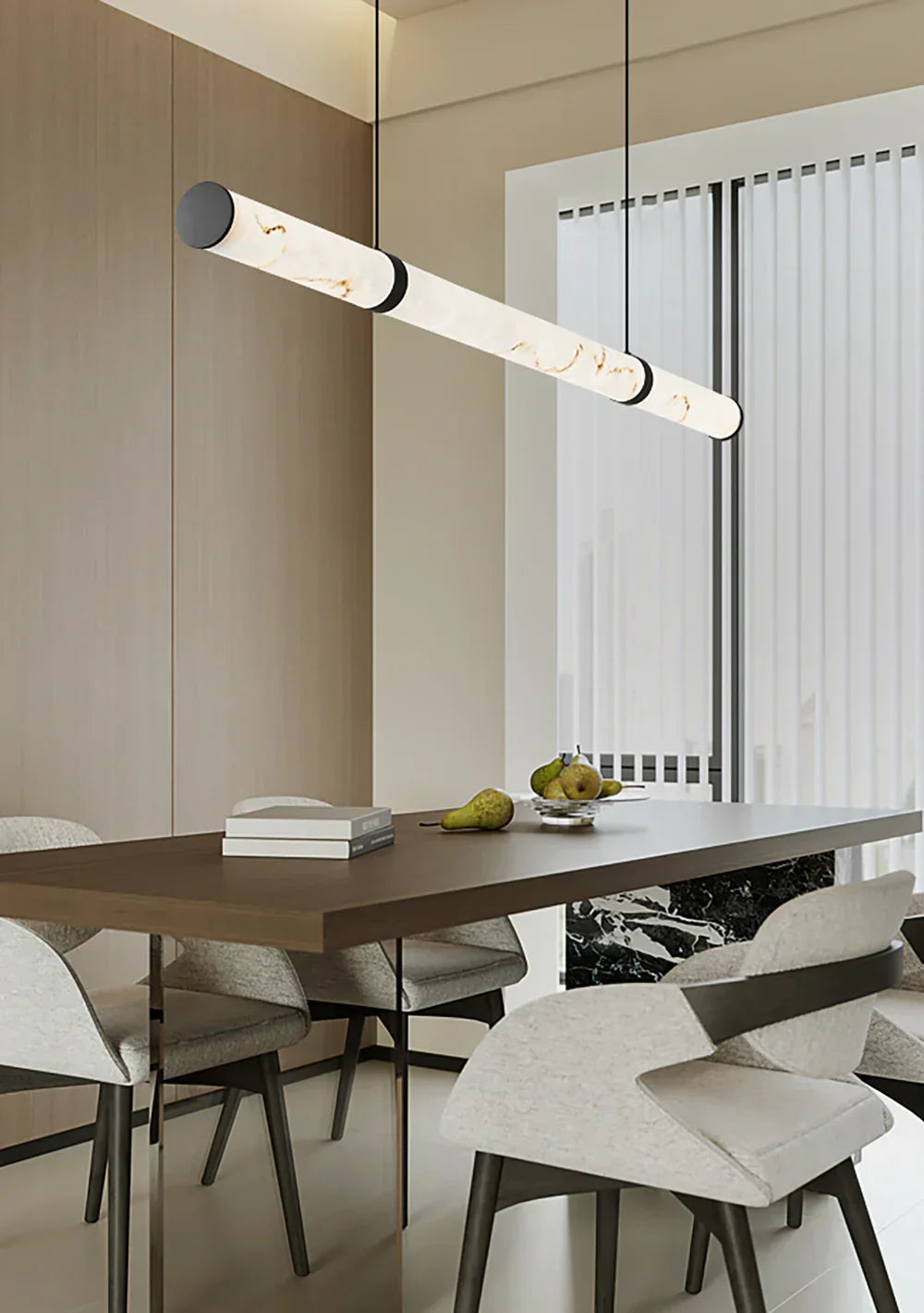 Alabaster Linear Pendant Light