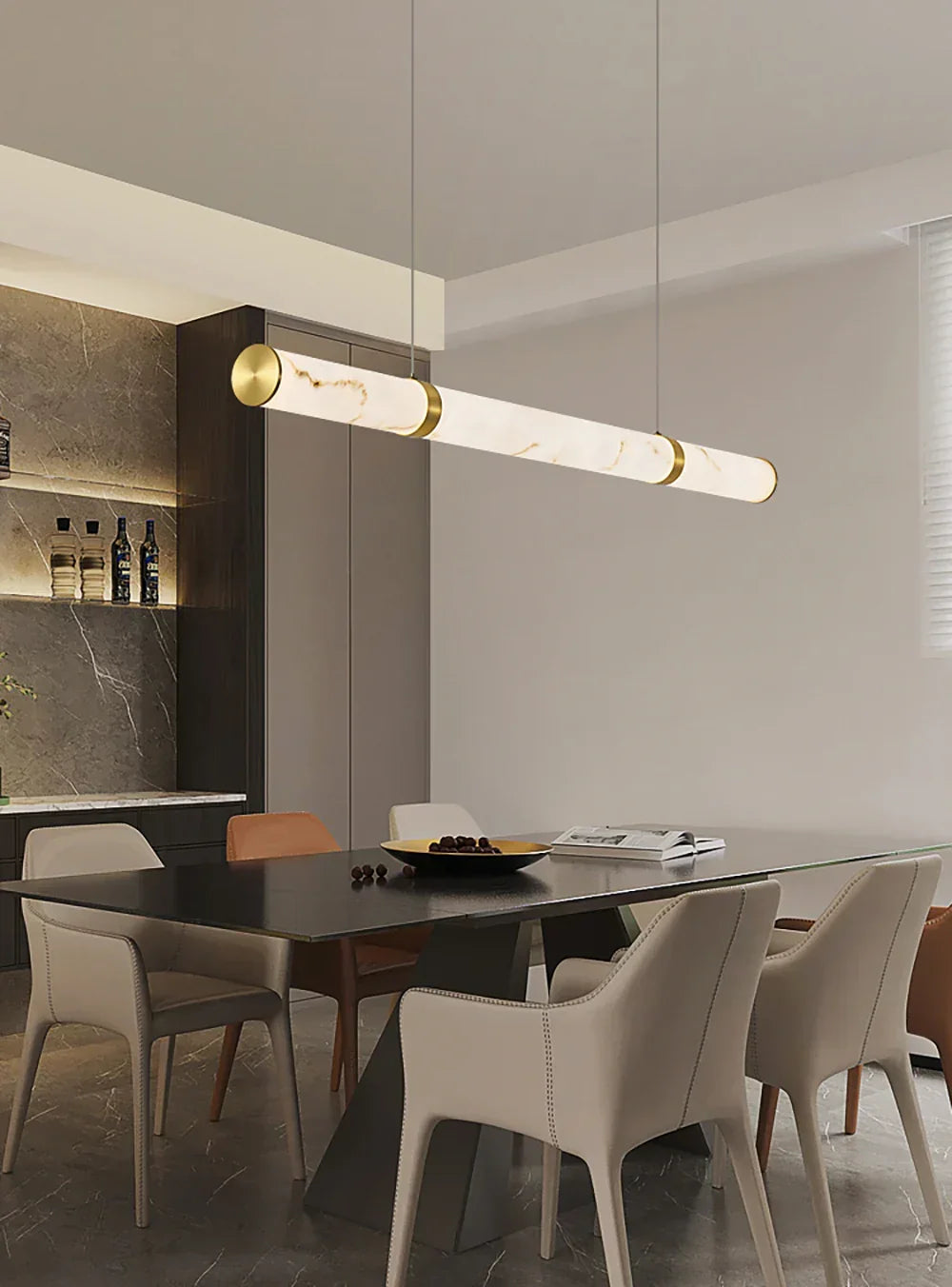 Alabaster Linear Pendant Light