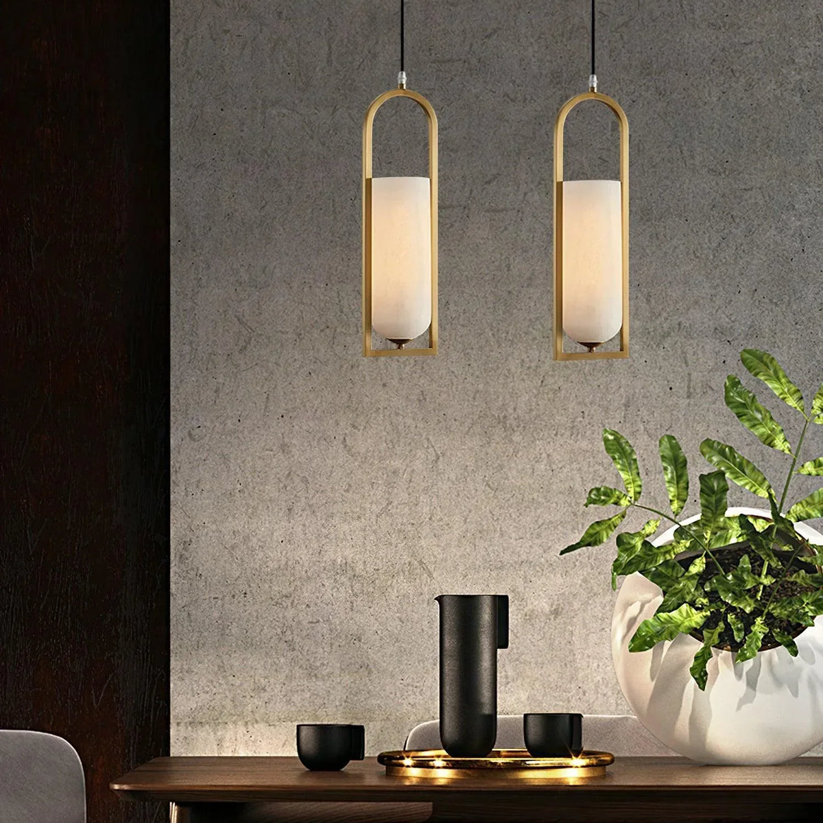 Alabaster Melange Small Pendant Light