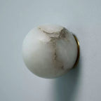 Alabaster Minimalist Round Wall Sconce