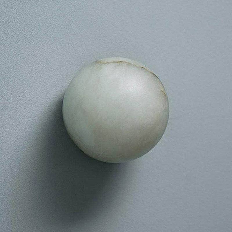 Alabaster Minimalist Round Wall Sconce