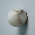 Alabaster Minimalist Round Wall Sconce