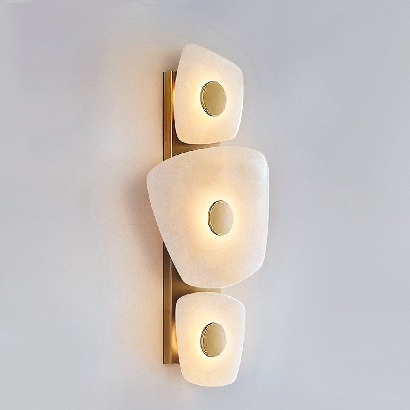 Alabaster Multi-Tier Wall Sconce