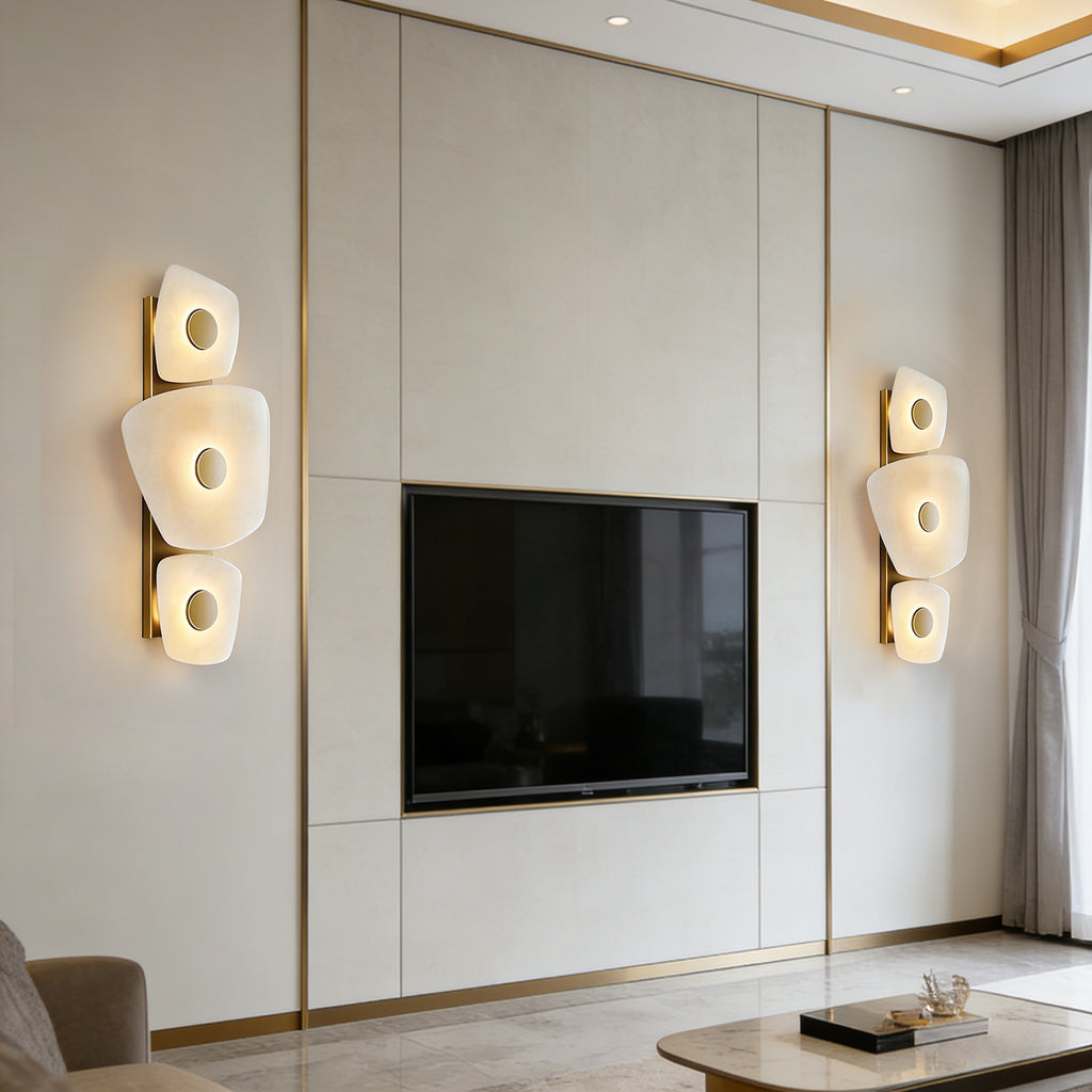 Alabaster Multi-Tier Wall Sconce