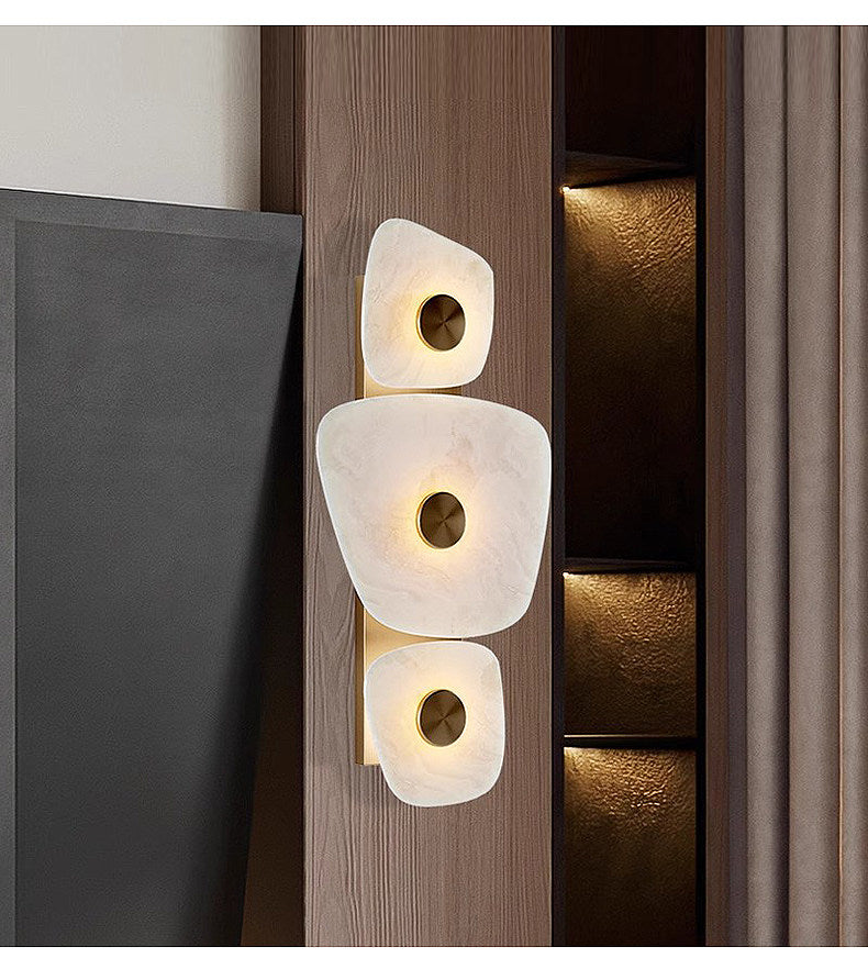 Alabaster Multi-Tier Wall Sconce
