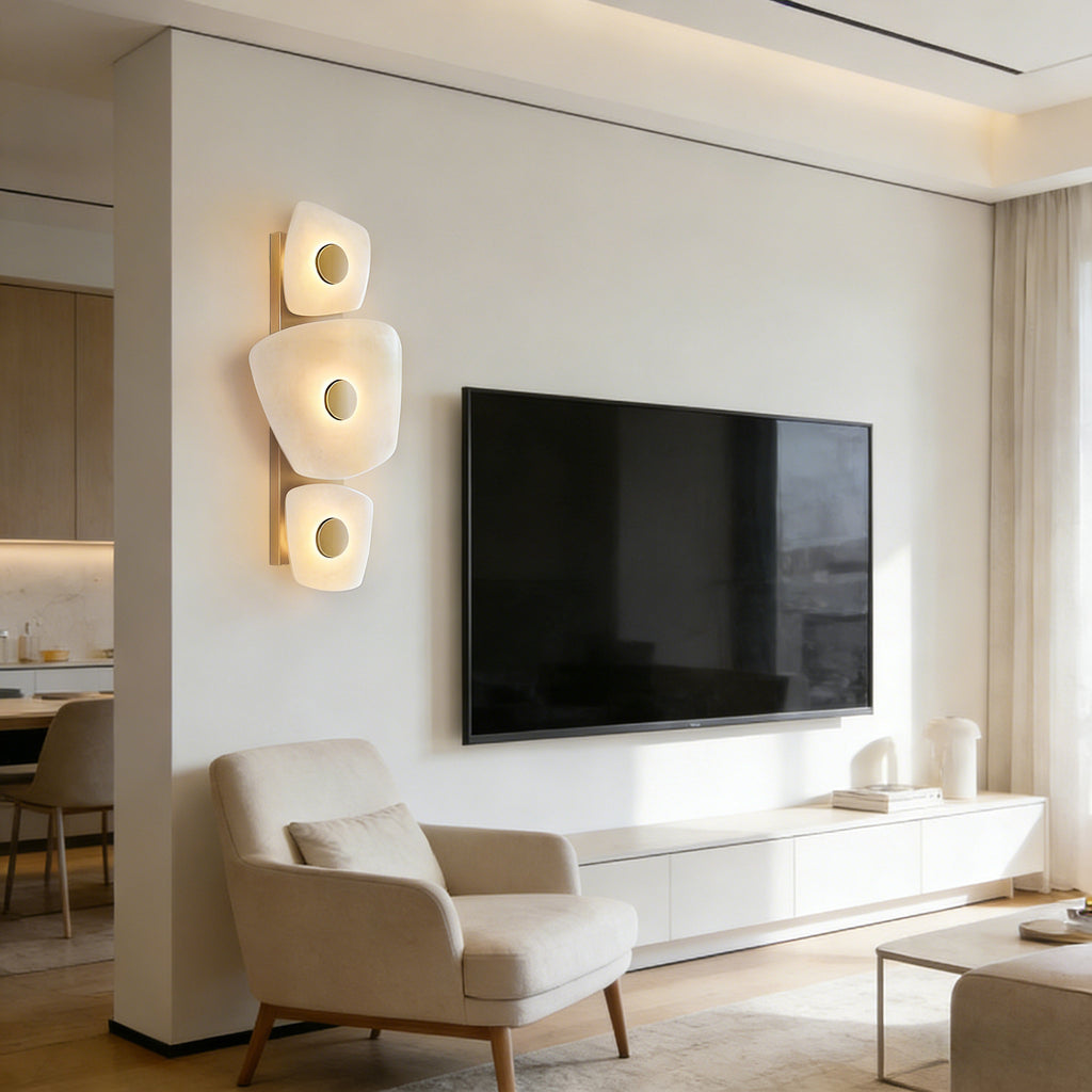 Alabaster Multi-Tier Wall Sconce