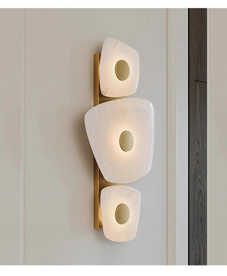 Alabaster Multi-Tier Wall Sconce