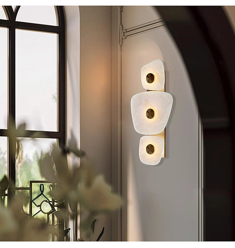 Alabaster Multi-Tier Wall Sconce