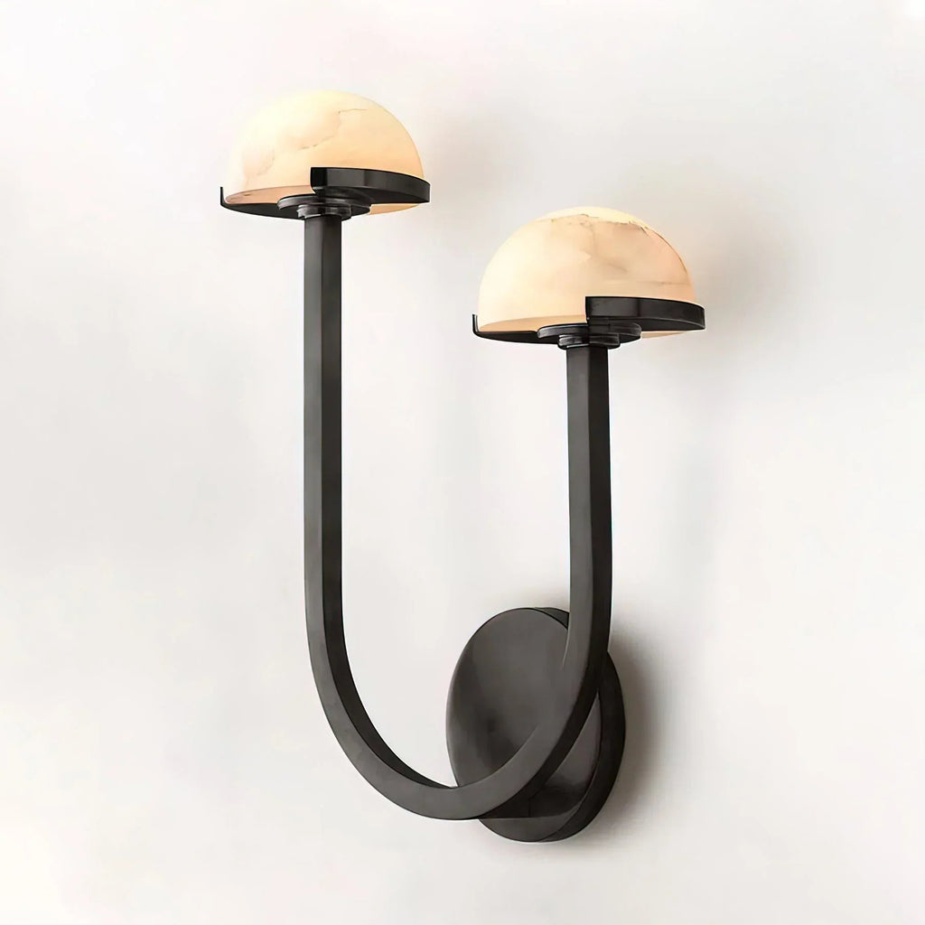 Alabaster Mushroom Wall Lamp