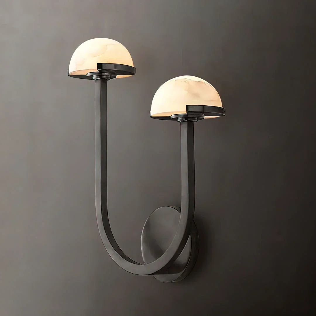 Alabaster Mushroom Wall Lamp
