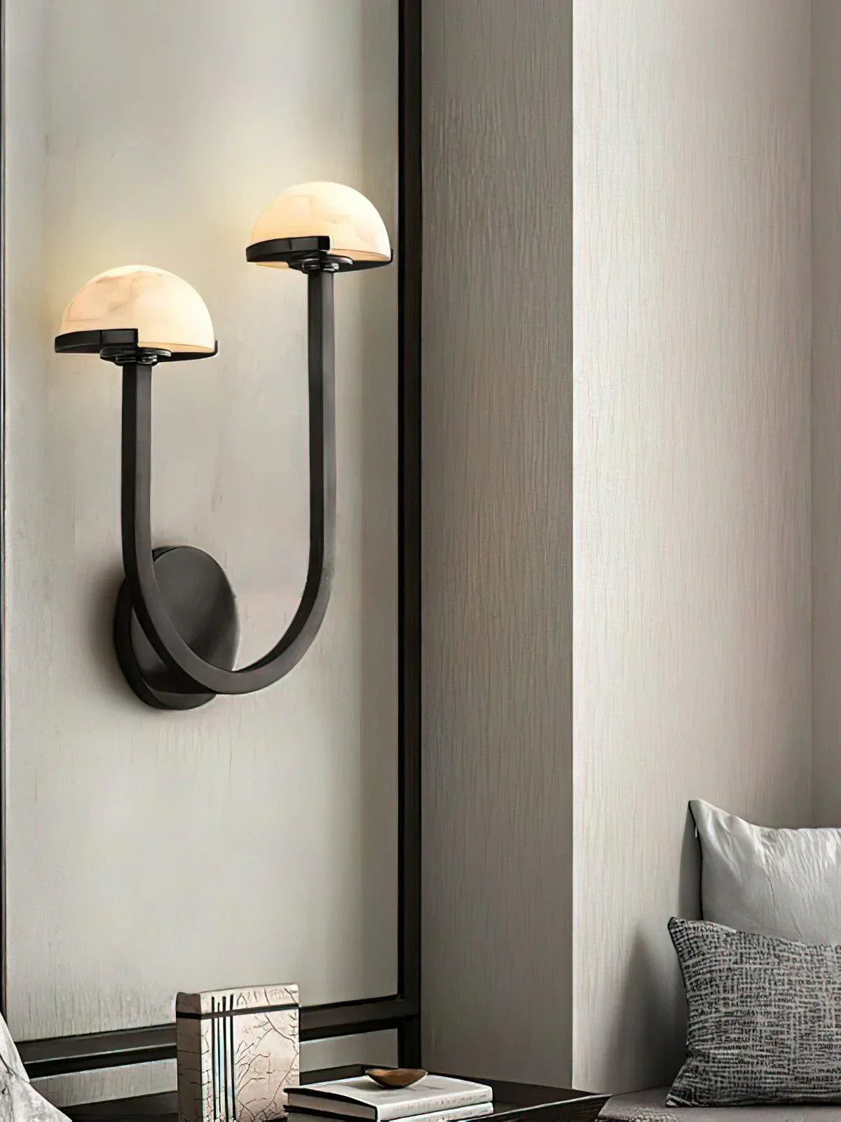 Alabaster Mushroom Wall Lamp