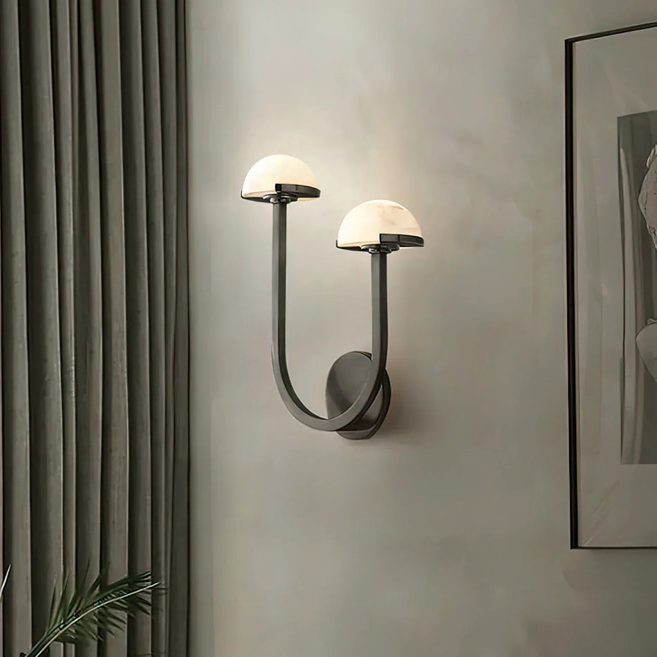 Alabaster Mushroom Wall Lamp