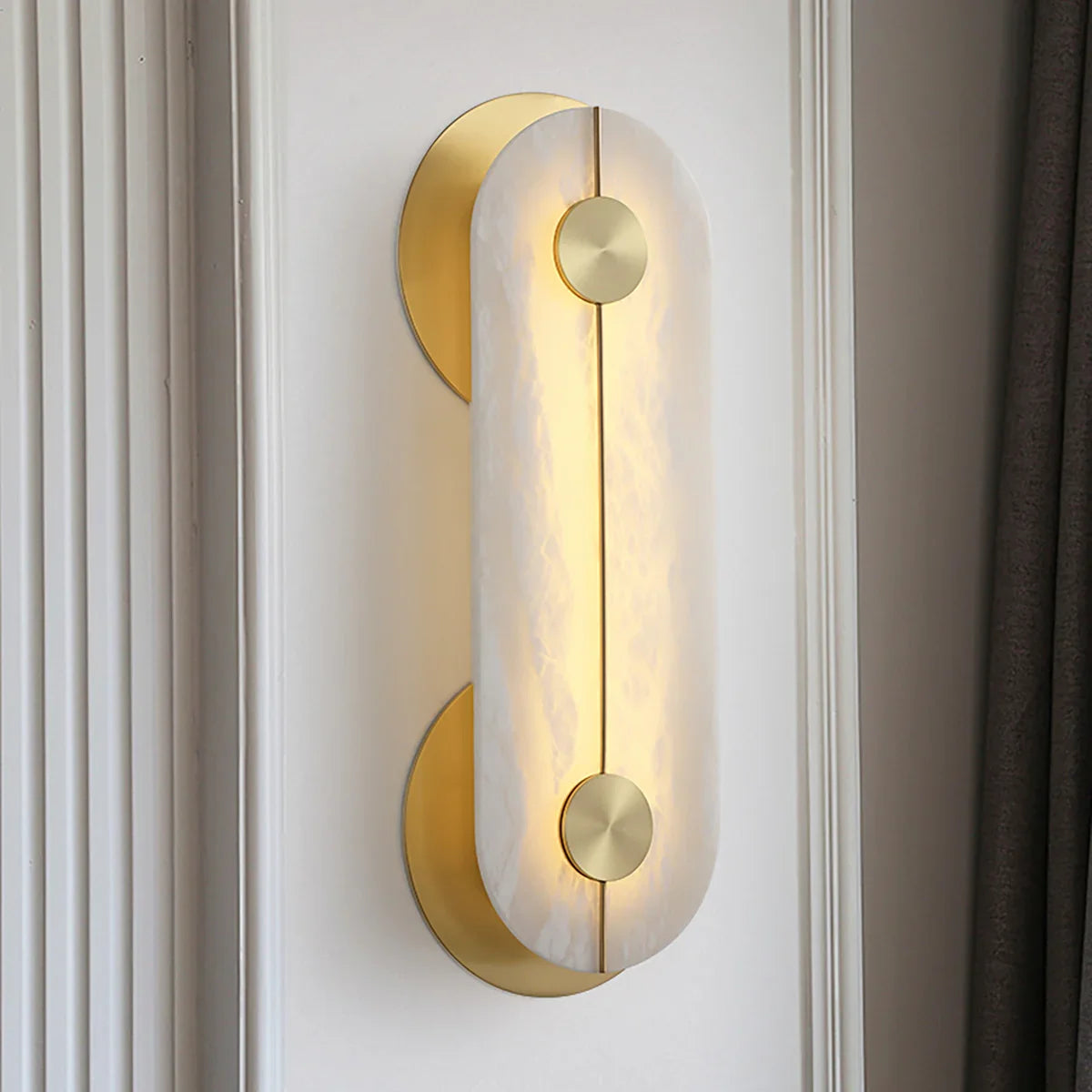 Alabaster Obvara Ovale Wandleuchte