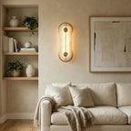 Alabaster Obvara Oval Wall Light