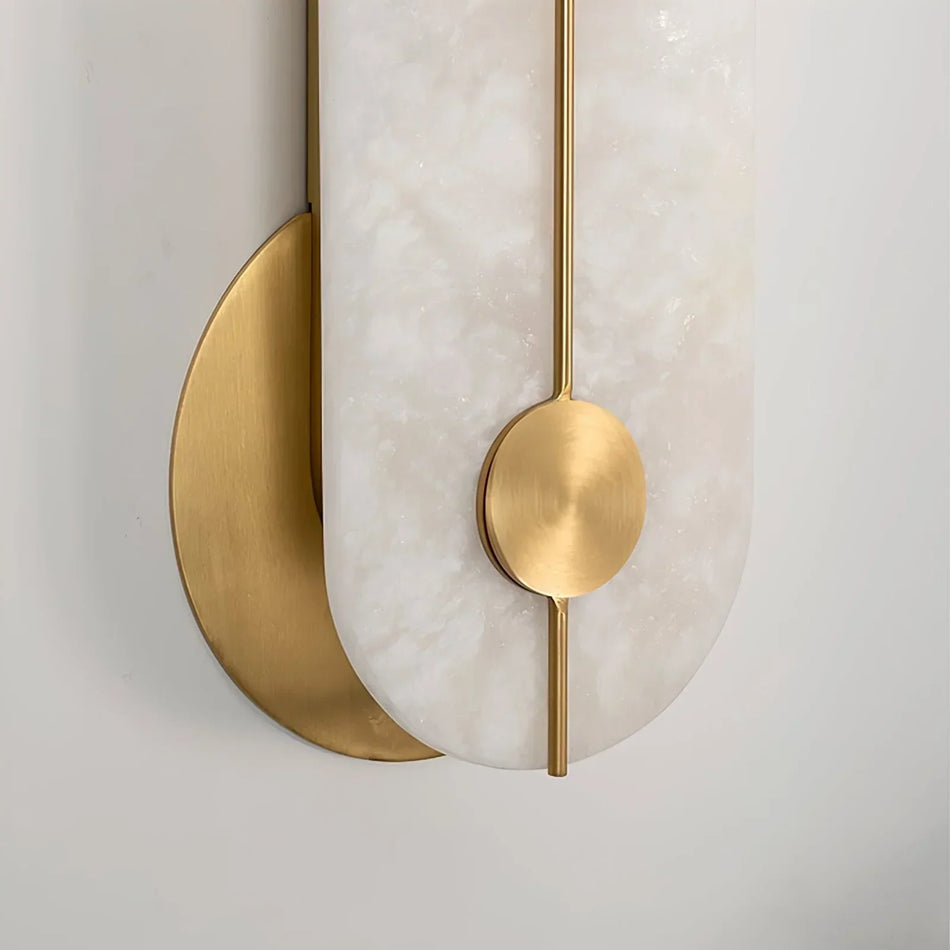 Alabaster Obvara Ovale Wandleuchte