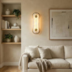 Alabaster Obvara Oval Wall Light