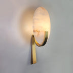 Ovale Wandleuchte aus Alabaster