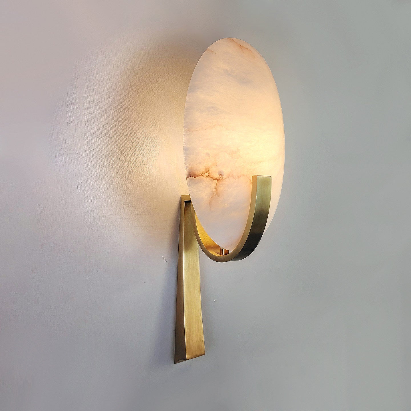 Alabaster Oval Wall Sconce