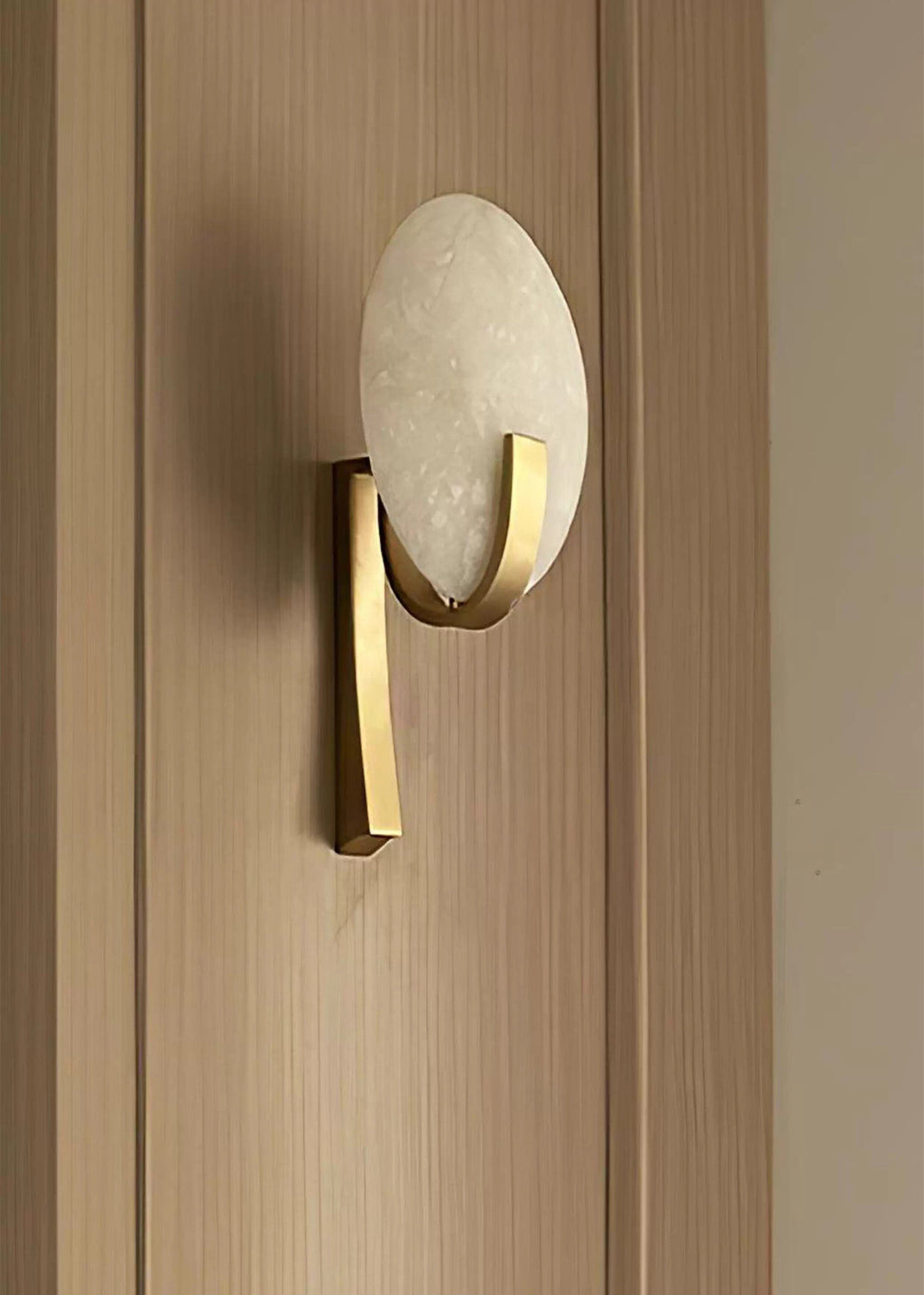 Alabaster Oval Wall Sconce