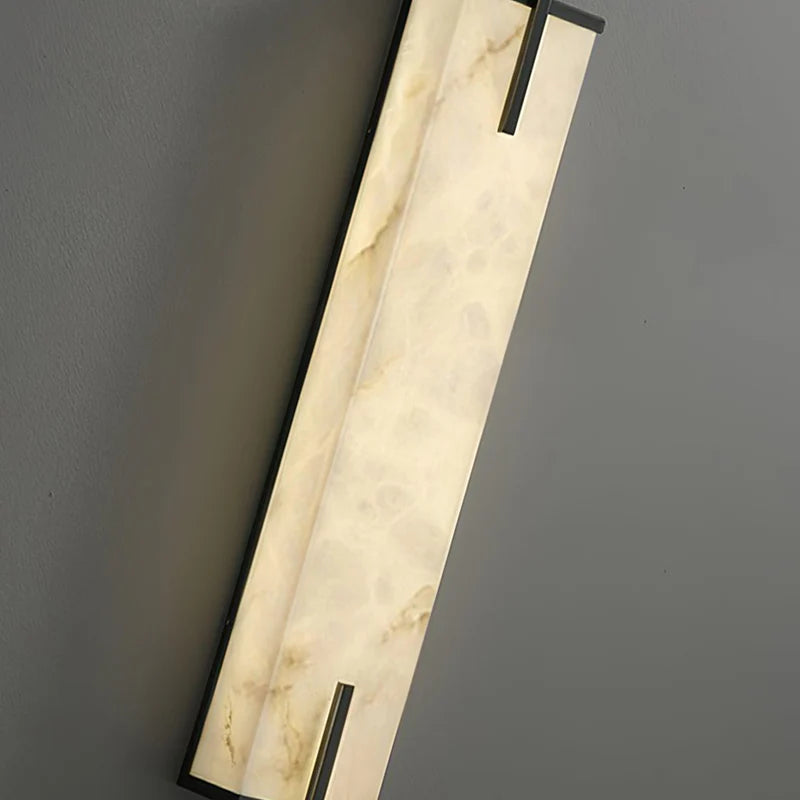 Alabaster Rectangle Calliope Wall Sconce