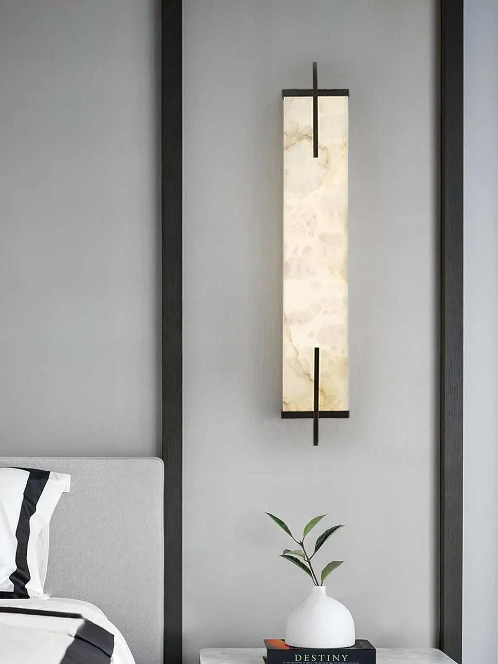 Alabaster Rectangle Calliope Wall Sconce