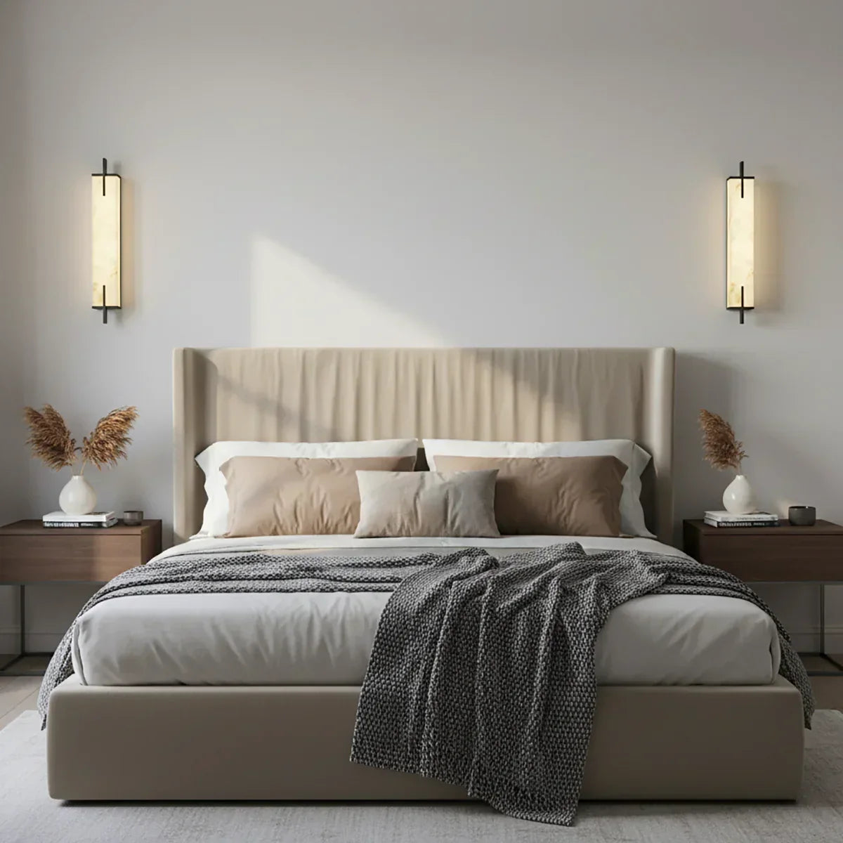 Alabaster Rectangle Calliope Wall Sconce