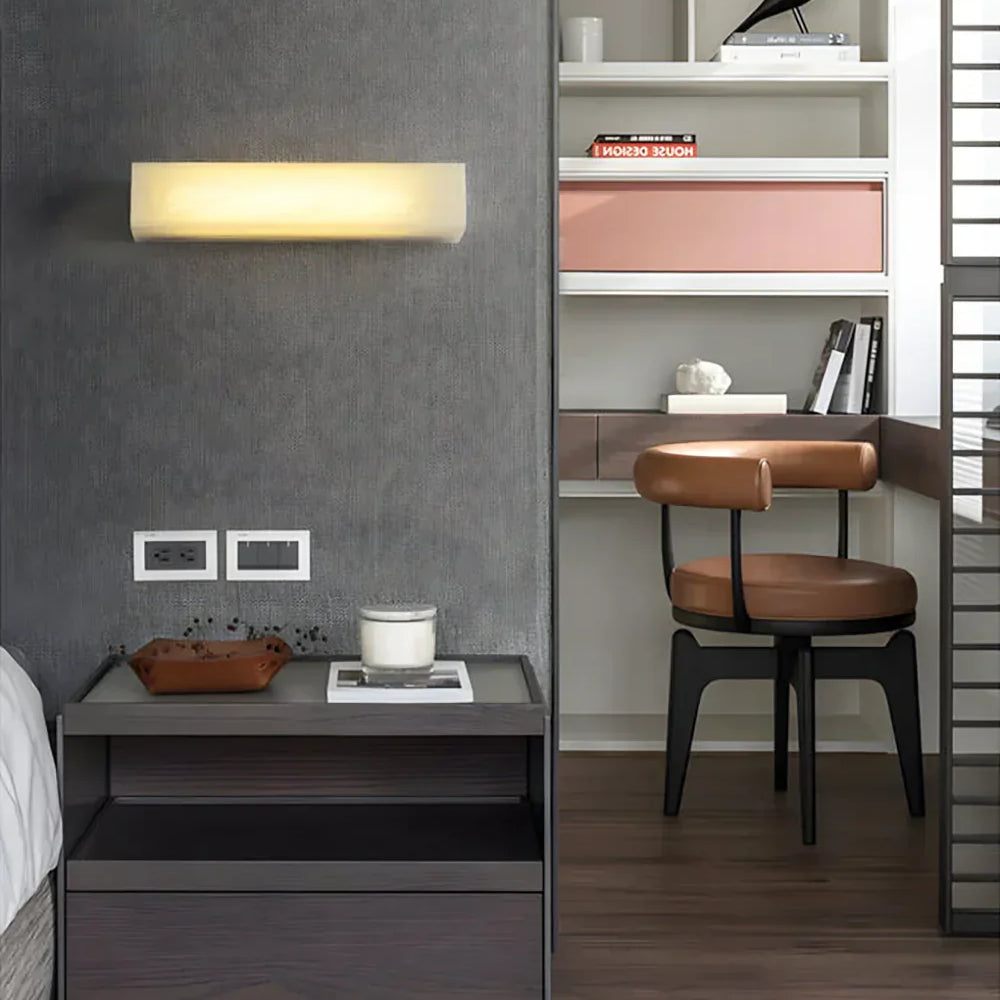 Alabaster Rectangle Wall Sconce
